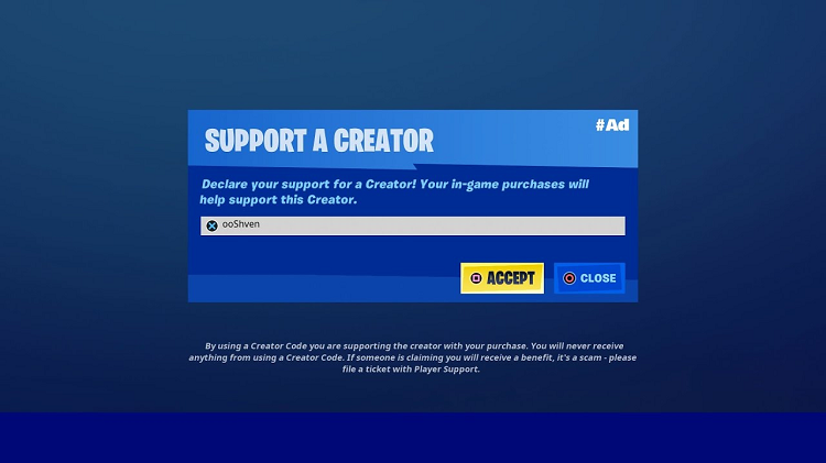 Fortnite Support-a-Creator Program