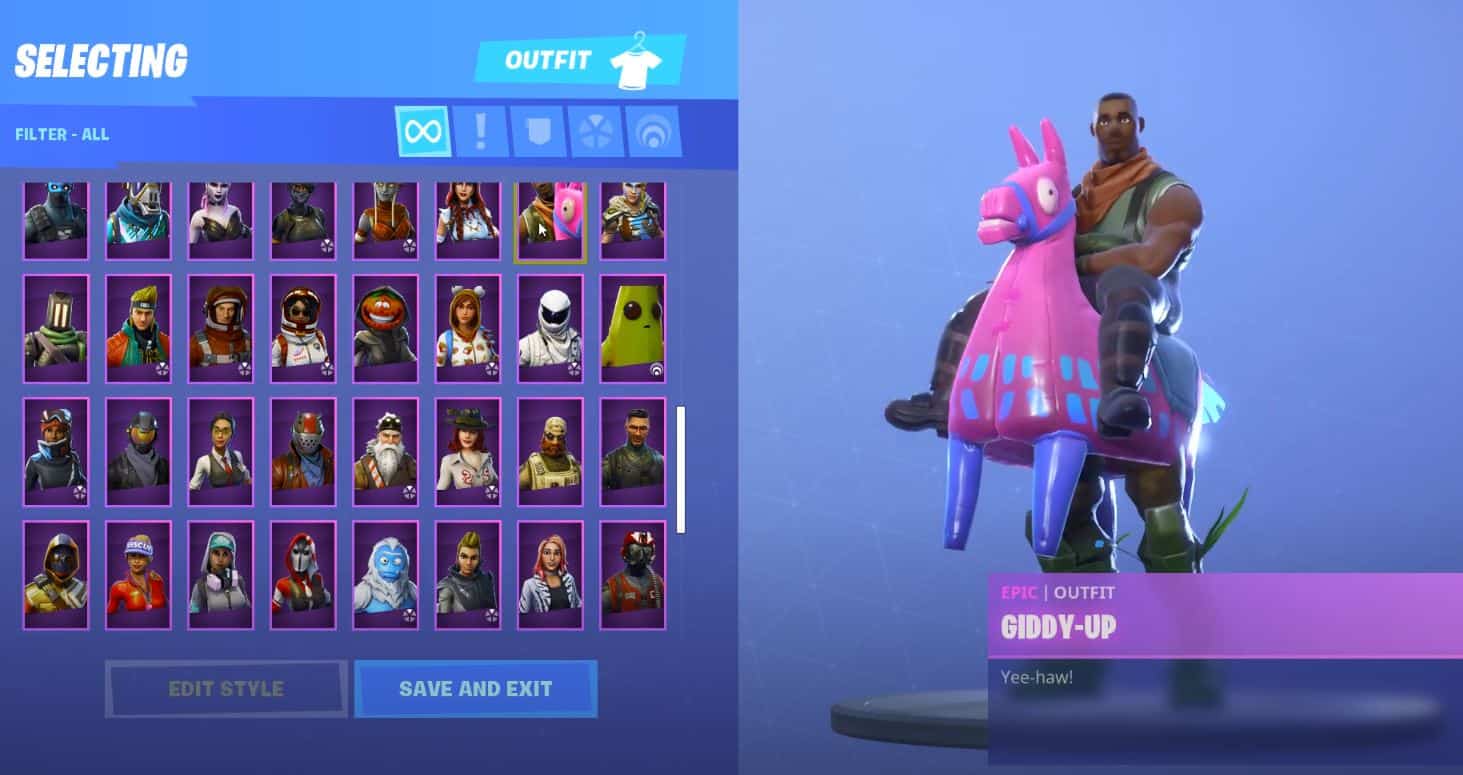 Fortnite Llama Skin Giddy Up