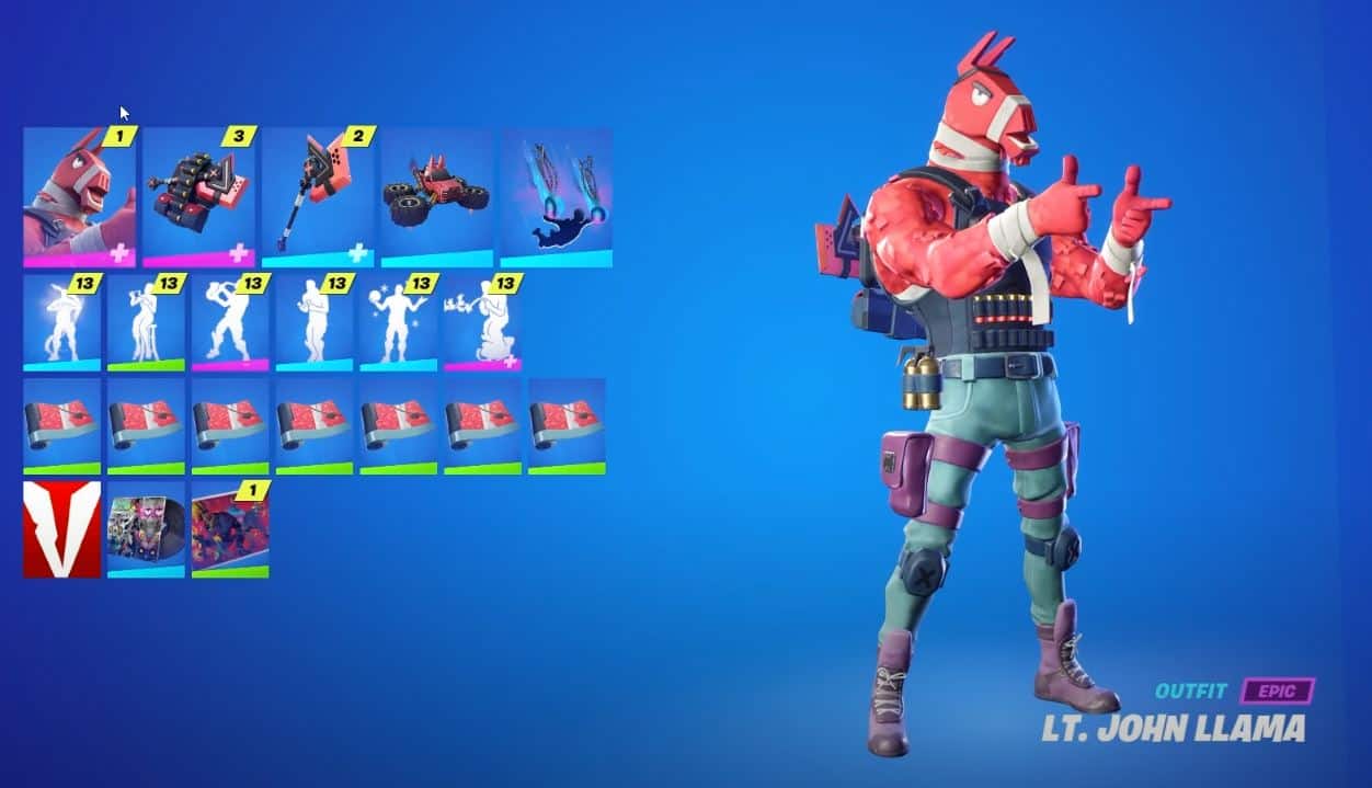 Fortnite Lt. John Llama Skin - Characters, Costumes, Skins