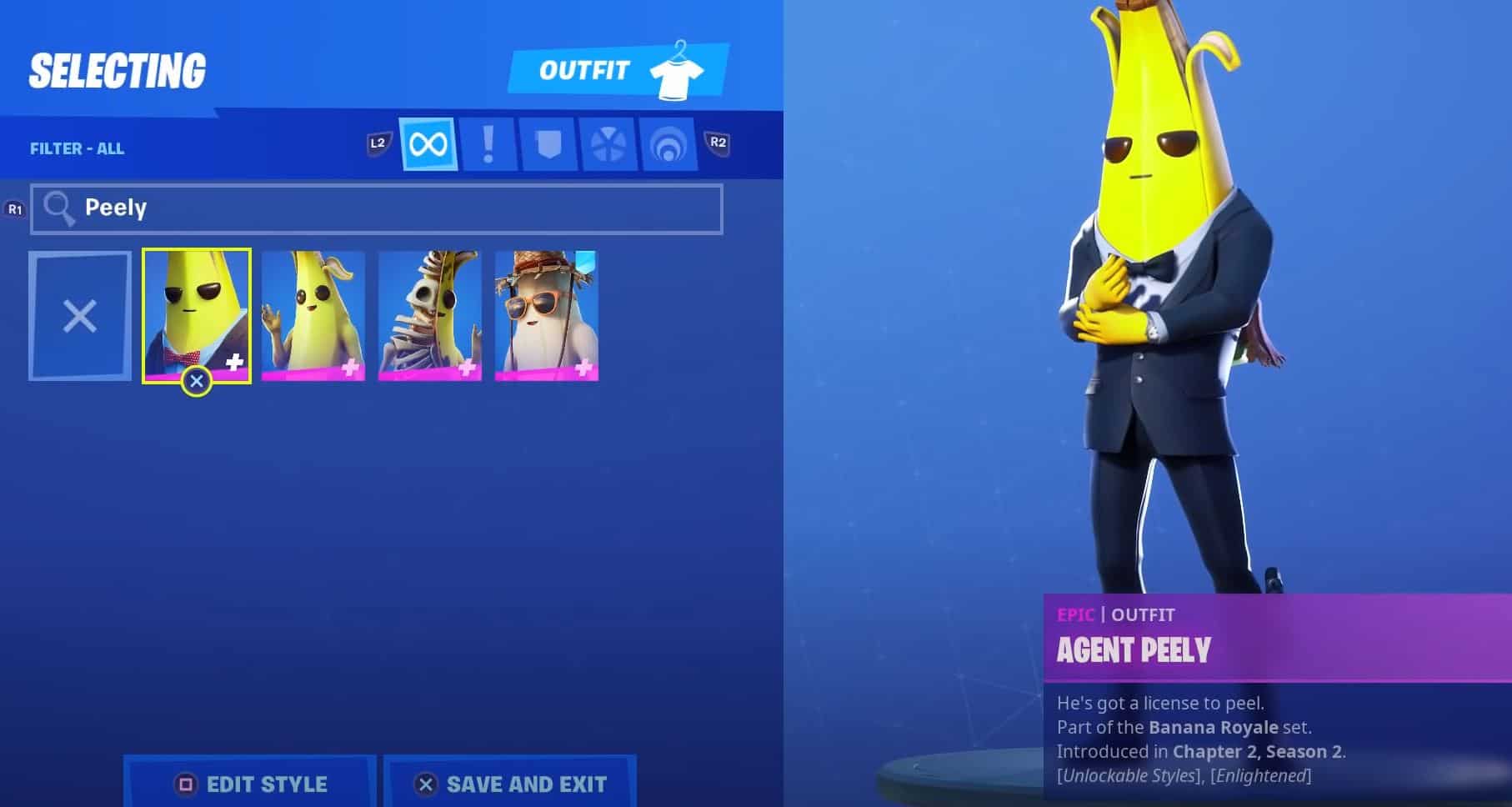 Fortnite Unpeely Skin Agent Peely