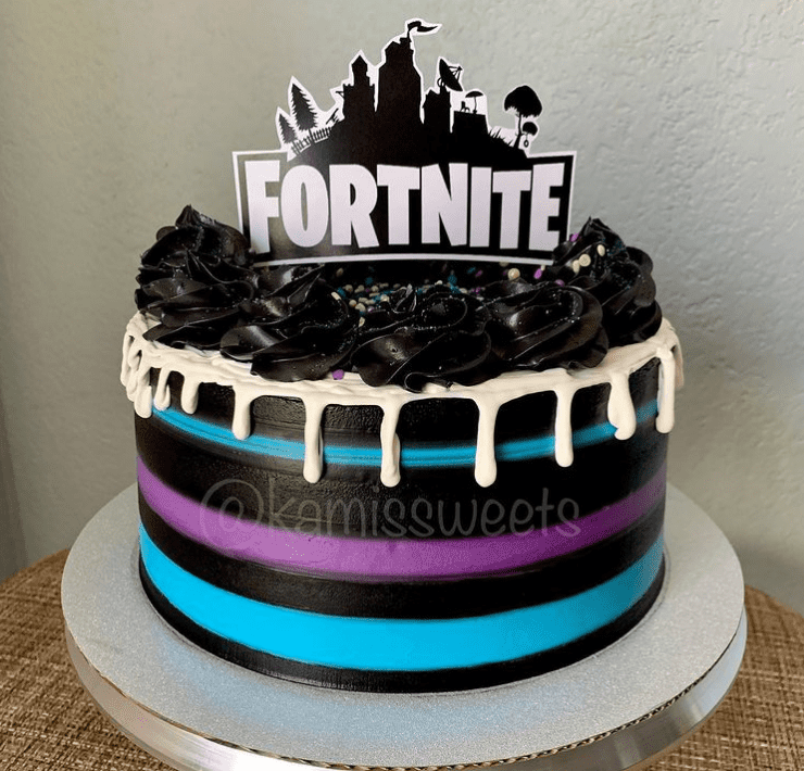 Purple and Black Cake